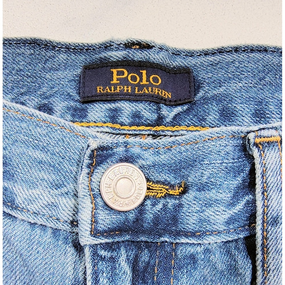 Polo Ralph Lauren Jeans The Sullivan Slim Boys Size 16 Blue Distressed Denim - Picture 10 of 13